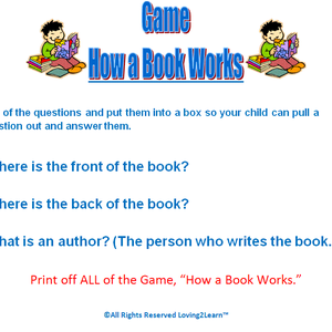 Pre-Reading Skills: How a Book Works Quiz and Teaching — Loving2Learn